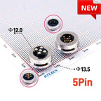 Magnetic Circular PogoPin Connector 2A Male Female Metal Spring Loaded 1/2/3/4/5/6 Pin DC Power Charger Wire JST SM Gold Plated