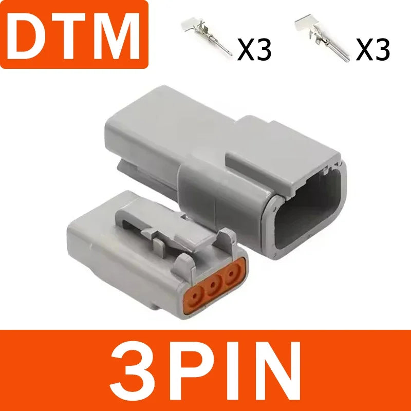 2/3/4/6/8/12Pin Deutsch Type DT Connector Plug-In With Fixed Flange DTM/DTP Waterproof Wire Automotive Connector