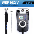 WEP 982-V Digital Electric Soldering Iron Kit C115 C210 C245 Precision Soldering Iron Soldering Station Small Rework Station