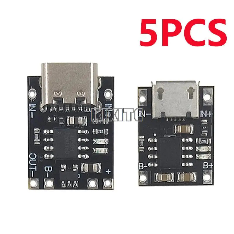 5PCS Type-c/Micro USB Mini Lithium Battery Charging Module Charging Board 1A 3.7V 4.2V TP4056 18650 Charger Module