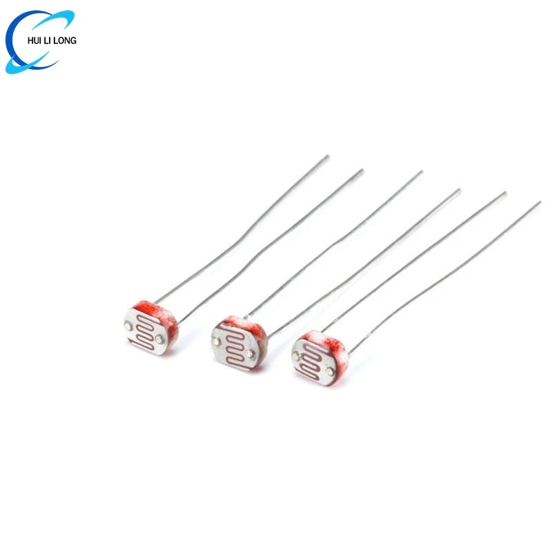 100 pcs 5516 Light Sensitive Resistor 5mm Photoresistor Photoelectric Switch Element Photo Detector Light Dependent LDR GL5516