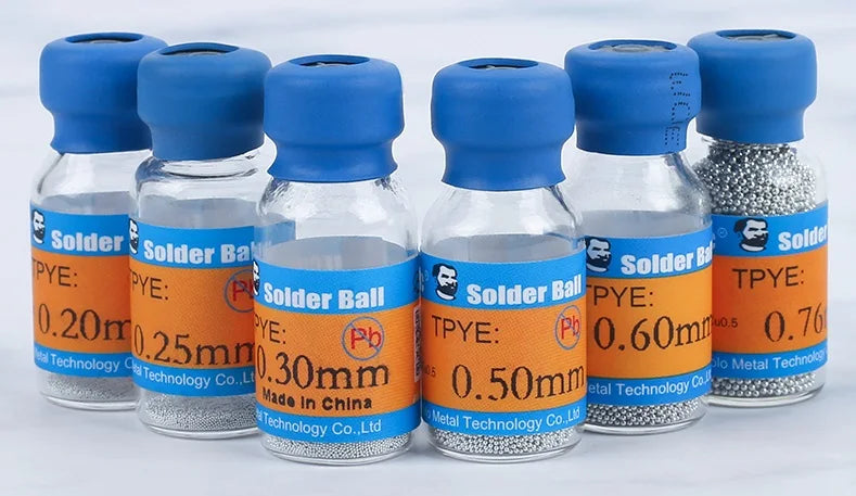 MECHANIC XZW10 Series Lead-free Sn96.5/Ag3.0/Cu0.5 BGA Solder Balls 10K/Bottle 0.2mm-0.76mm Soldering Ball For PCB Repair Rework