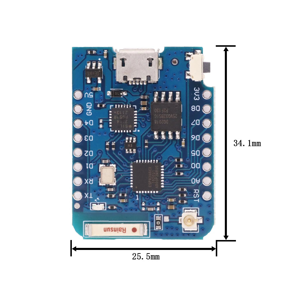 WeMos D1 Mini Pro V3.0 NodeMcu 4MB/16MB Bytes Lua WIFI Internet of Things Development Board Based S2 ESP8266 CH340G Nodemcu V2
