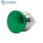 Metal Push Button Switch 12mm Waterproof Momentary Self Reset without Fixation Mushroom Head Switch Oxidation Green 1A 1NO 2pins