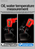 Infrared Thermometer ANENG Non-contact -50~600℃ Digital Laser Temperature Meter TH202 LCD Display Pyrometer Point Gun Tester
