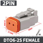 DT13 Series  Waterproof  Automotive PCB Right-Angle Header Connector 2/3/4/6/8/12Pin Male/Female Kit for Car Truck Bus Marine