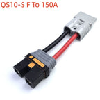1PCS QS10P QS10 To Anderson 50A120A Patch Cord High Power Plug 6AWG 15CM 20CM 50CM