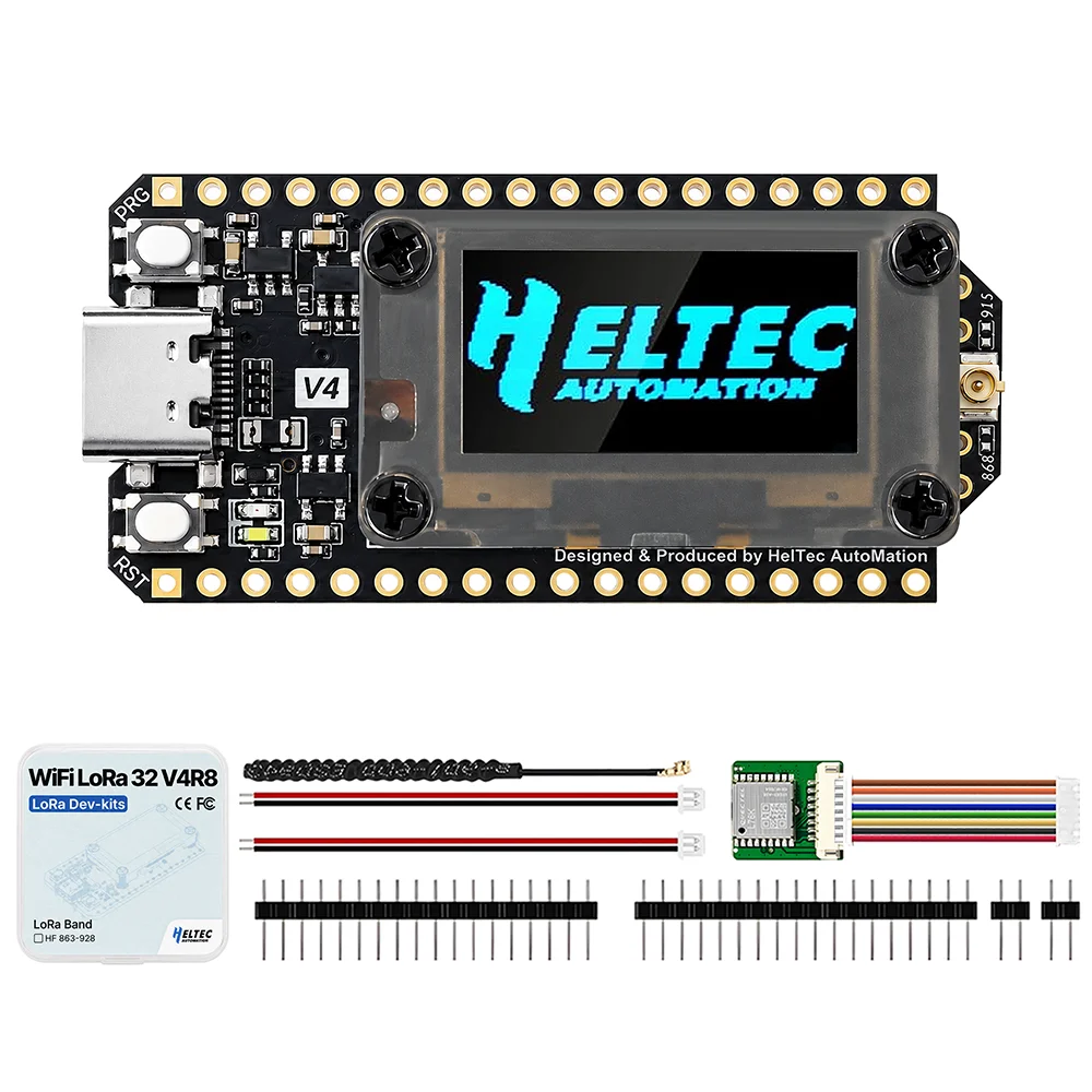 Heltec V4.3.1 WiFi LoRa 32 V4 R8 Meshcore Meshtastic GPS SX1262 0.96inch OLED Solar Powered Mesh Network WiFi LoRa BLE 28dBm