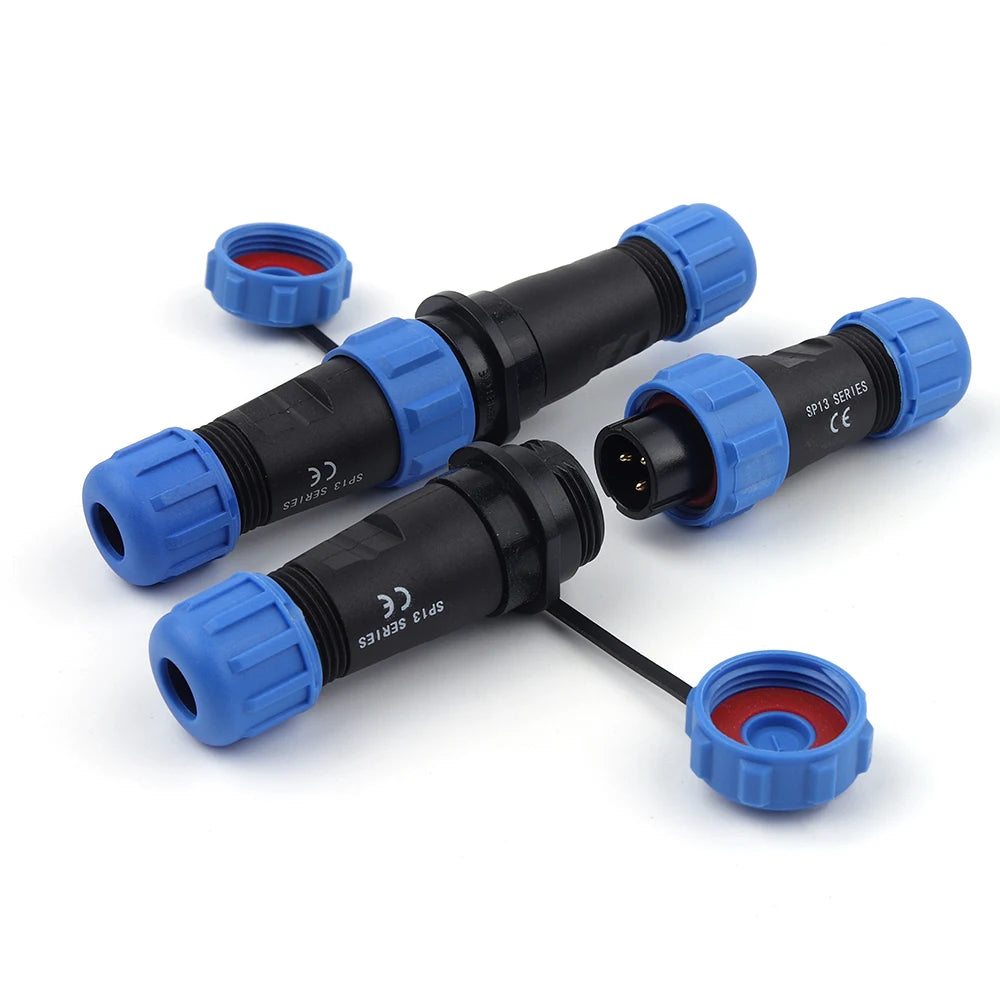 SP13 2/3/4/5/6/7/9 Pin Panel Mount Waterproof Aviation Connectors Plug Socket IP68 Electrical Cable Wire Connector male & female