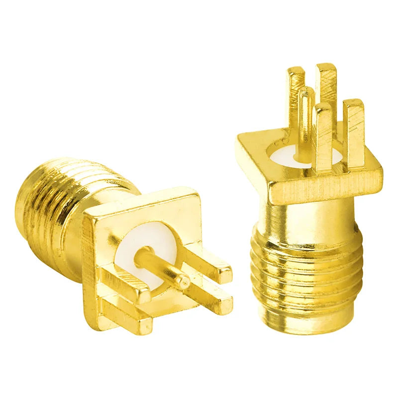 1.2mm Spacing Edge PCB Straight Right Angle Mount RF Copper Connector RPSMA-KE SMA-KE