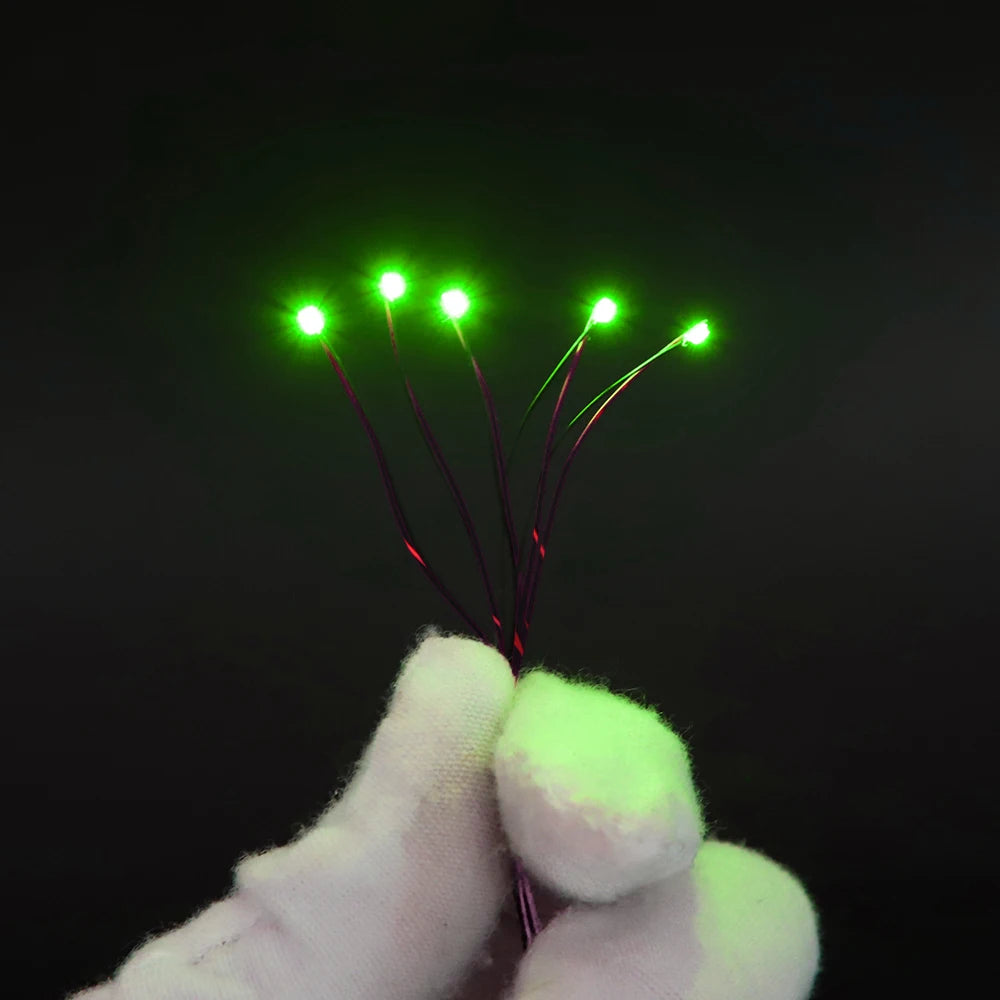 10Pcs/Set DIY Model Kits LED 0402 0603 0805 1206 SMD Lamp Wired Micro LED Chip 3V 30cm Pre-Soldered Miniature Scenes Toy Lights