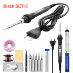 Adjustable Temperature Solder Iron 80W 220V / 110V LCD Electric Soldering Iron Welding Repair Tools
