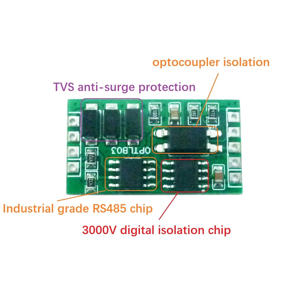 Industrial Grade UART TTL to RS485 Isolated Communication Surge Protection for Arduiuo MEGA 4 NODEMCU ESP8266