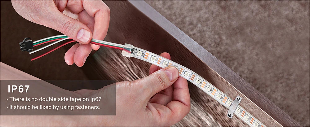 5050 RGB LED Strip Addressable DC 5V 3pin WS2812B IC 30 LEDs/M 60LEDs/M IP30 IP65 Lamp Waterproof Light Tape Chip LED 5M Digital