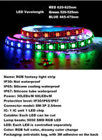 WS2812B Led Lights DC5V Smart RGB Led Strip Light Individually Addressable IC Magic Strip Light Black White PCB IP30/IP65/IP67