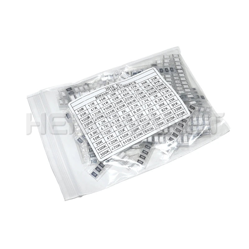 0402 0603 0805 1206 1210 2512 SMD Resistor Kit Assorted Kit 10k 100k 1k 1R 100R 220R 1% 5%