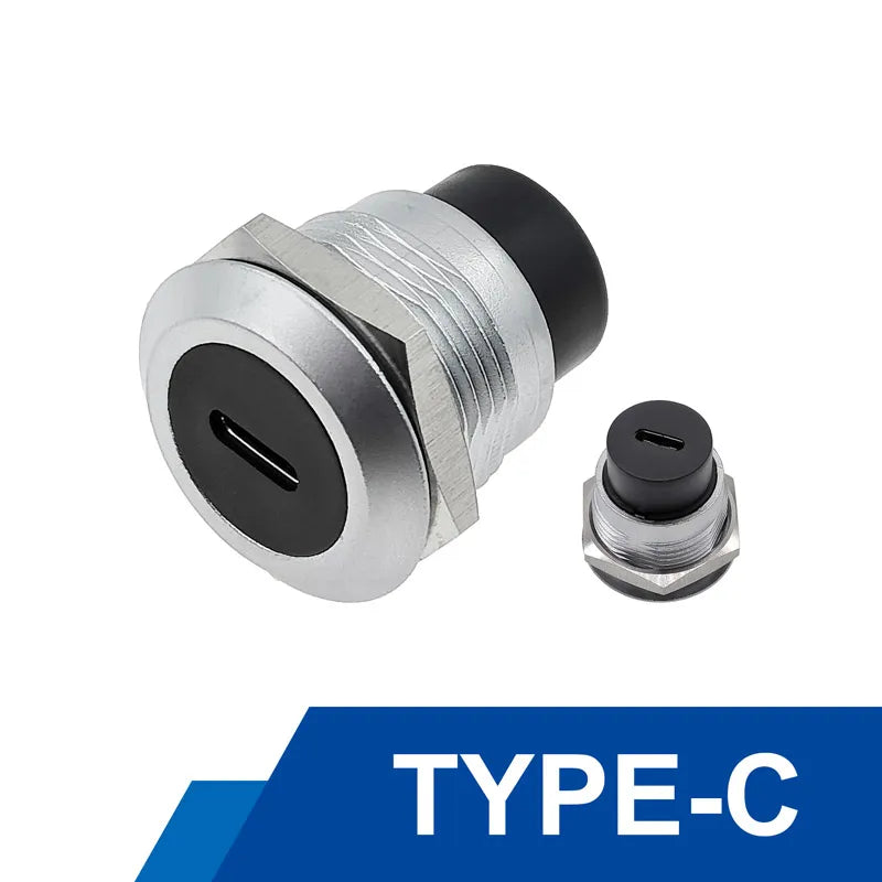 1Pcs Metal Round Socket Module D Type RJ45 Straight Through Network USB2.0 USB3.0 Connector Panel Mounting HDMI CAT6