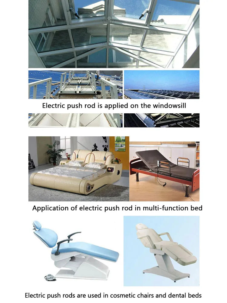 Electric Linear Actuator 12V/24V DC Motor 400mm Stroke Linear Motion Controller 100/300/500/700/1000/1200/1500N