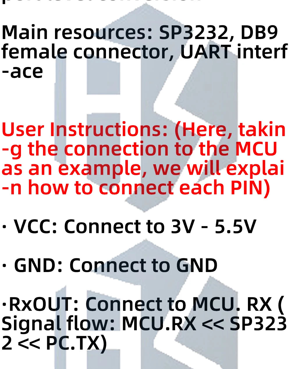 Bidirectional RS232-to-UART TTL Serial Converter Module - Male-Female Level Shifter for SP232 TTL Serial Port