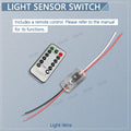 Light Sensor Switch Auto on Off Photocell Street Light Switch 5A Photo Control Photoswitch Sensor with Remote Control 3.7V-24VDC