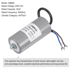 1Pcs CBB60 Run Capacitor 30-50uF 250V AC 2Wire 50/60Hz Cylinder with Terminal M8 Fixing Stud for Air Compressor Water Pump Motor