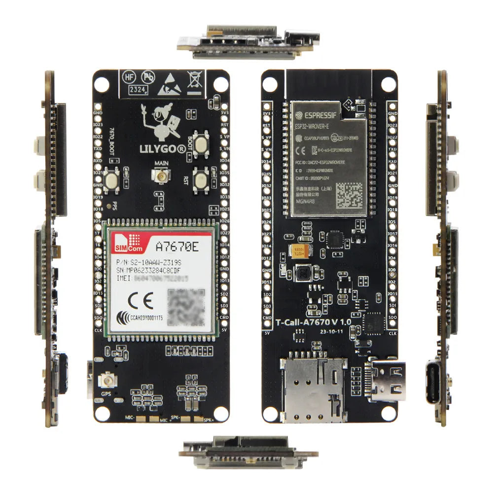 LILYGO T Call A7670 4G 2G ESP32 Development Board A7670E LTE GSM Module