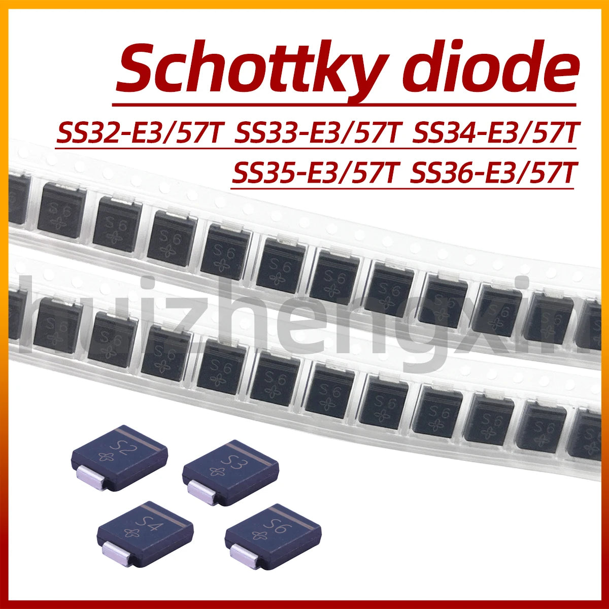 10PCS SS32-E3/57T S2 SS33-E3/57T S3 SS34-E3/57T S4 SS35-E3/57T S5 SS36-E3/57T S6 3A Schottky diode SMC/DO-214AB