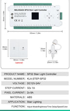 Motion Sensor Stair LED Controller 12V 24V Stair Step LED Strip Light Side Pixel Strip Light 1-32 Steps Indoor Stairway Lighting