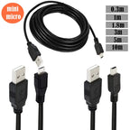 High Speed Micro Mini USB Cable USB2.0 A Male to Mini V8 V3 Micro Male Charging Data Cable For Connecting A Phone to A Computer