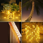 Outdoor Solar Tube Rope Led Light Garden Christmas Decoration Fairy String Light 32m/22M/12M/7M Outdoor Wedding Party Led Lamp