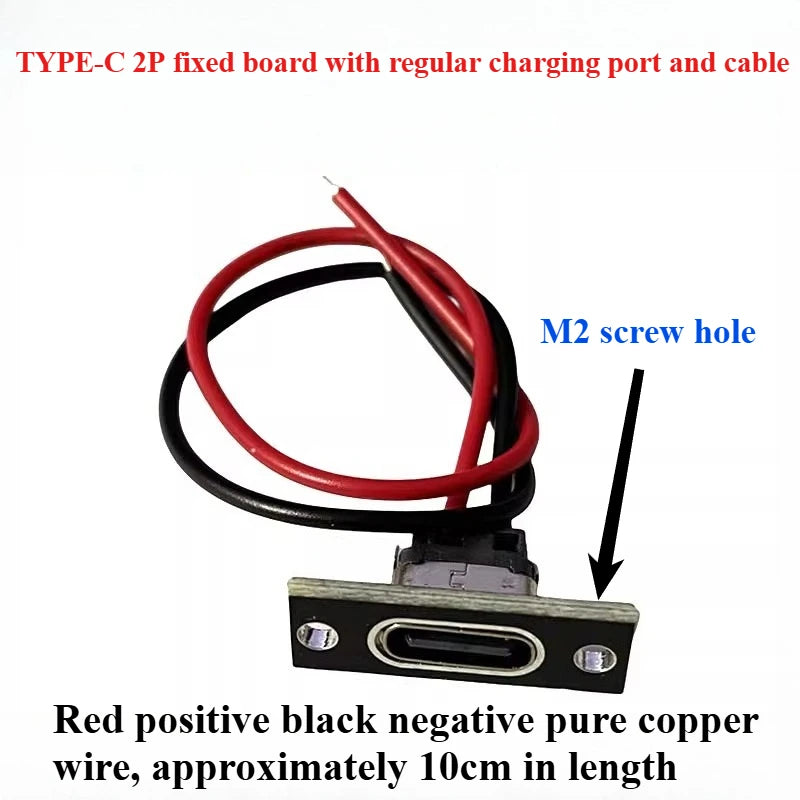 5/10pcs Type-C USB Jack 3.1 Type-C 2/4/6 Pin Female Connector Jack Charging Port USB 3.1 Type C Socket with Fixing Plate