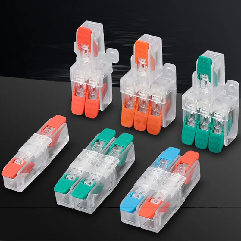 Quick Wiring Terminal Push-in Wire Connector Splitter Mini Universal High power Butt Terminal Block Led Light 1 in Multiple Out