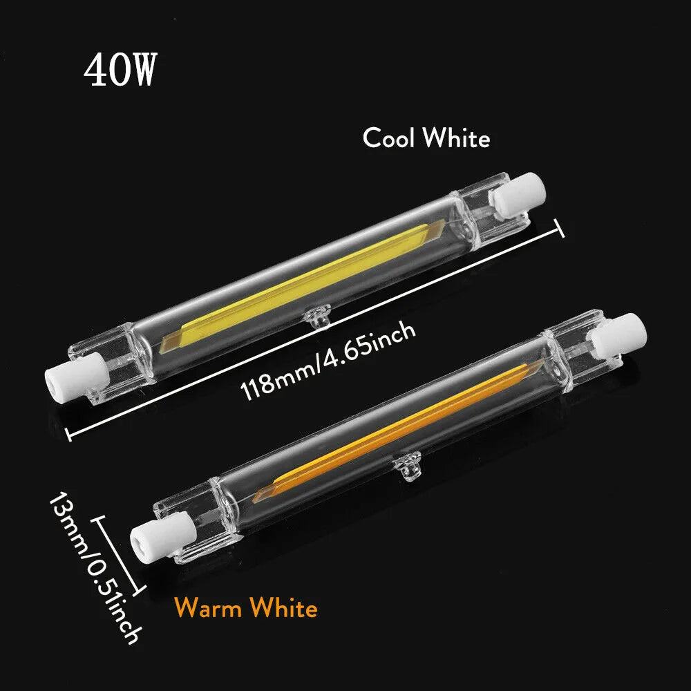 R7S LED Glass Tube COB Bulb 78MM 118MM High Power R7S Corn Lamp J78 J118 Replace Halogen Light AC 110V 220V Lampadas
