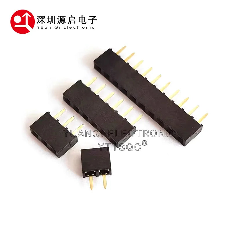 10pairs Male+Female 2.54mm PH5 Single Row Straight 1X2P/5P/6P/10P/15P/40P Short Version Rohs Goldplate PCB Pin Header Connector