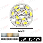 10PCS 9W 7W 5W 3W 2W SMD 5730 LED PCB Light Source Aluminum Light Board 20mm 23mm 50mm Mini LED Bulb Replacement Light Board