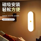 2pcs USB charging Human body induction small LED night light hallway induction light closet induction Imitation wood art light