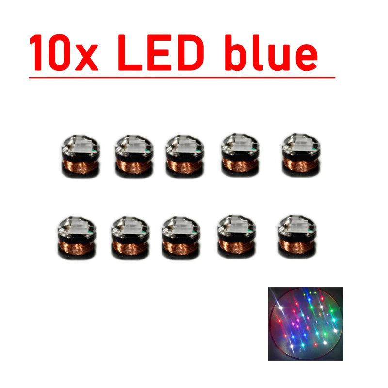 70mm USB Wireless Power Supply Transmitter Coil Charging Module + 10pcs Wireless Led Receiver Lamp Lighting Light Toy Mode