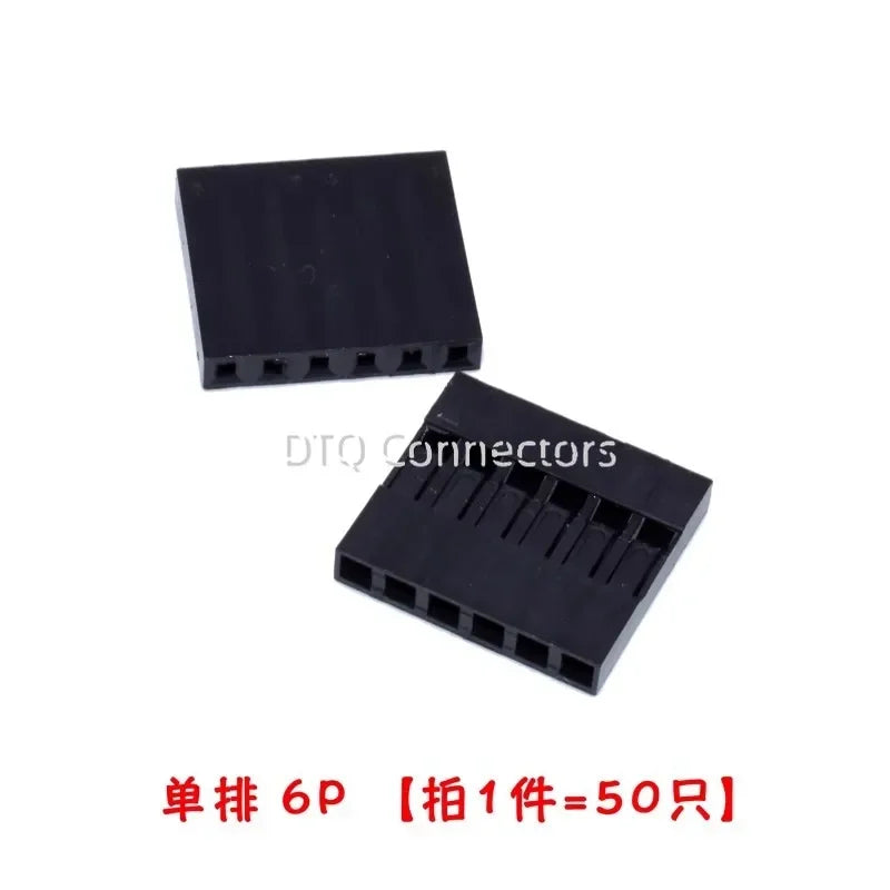 50pcs 2.54mm Dupont connector Male/Female Pin Way Cable Plug 2/3/4/5 Pin Electrical Pin Jumper Header Housing Wire Connector Kit
