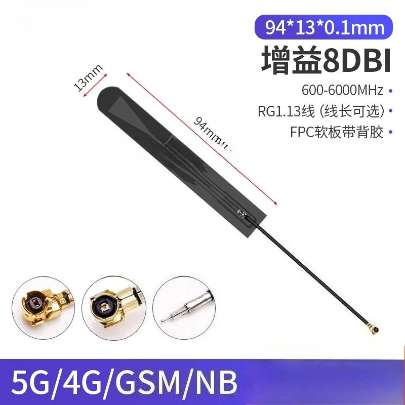 2Pcs/Lot 5G Full Frequency 4G/NB-IoT Module with Built-in PCB/FPC IoT Omnidirectional High Gain Signal Enhancement Antenna