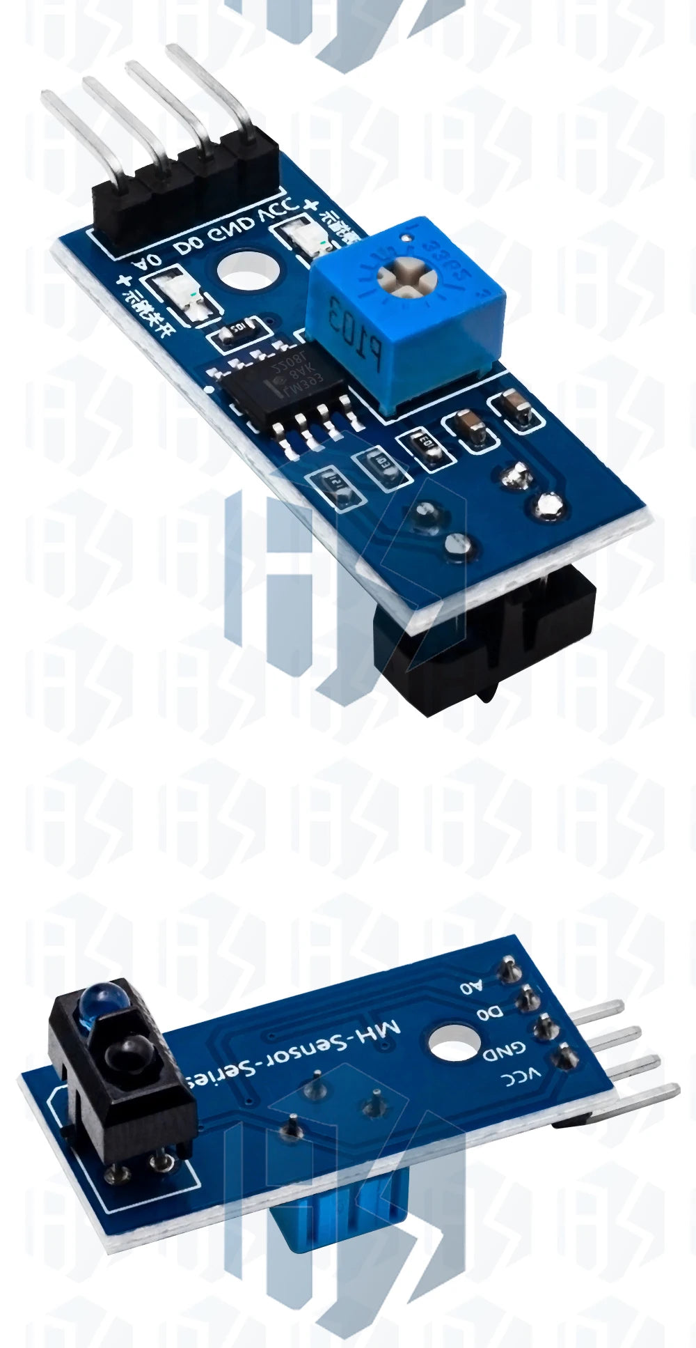 ‌TCRT5000 IR Reflective Sensor Module (3.3V-5V)  1-Channel Obstacle Avoidance & Line Tracking with Adjustable Sensor for arduino