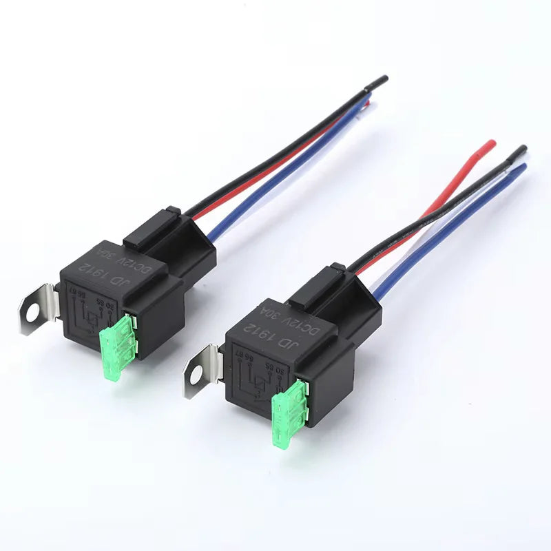  2 3 5 6PCS 12V 24V DC 4 5 Pin Car Automotive Fused Relay 30A Automobile Control Normally Open Relais Fuse with Backrest