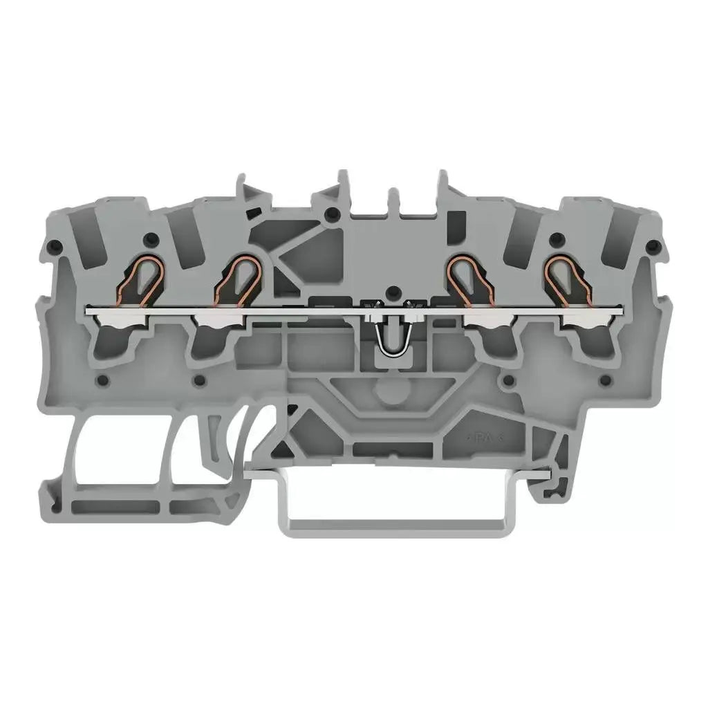 WAGO 2001‑1401 2001‑1404 2001‑1407 DIN Rail Terminal Block 1.5mm² Push‑in CAGE CLAMP 4‑conductor Rail Mount Wiring Connector
