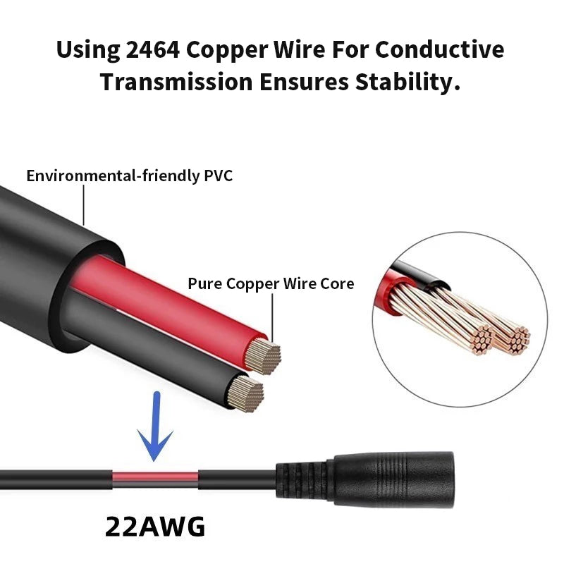 DC 5.5MM To 3-Pin GX16 Connector Cable Adapter High Charging Efficiency For Electric Scooter Bicycle Accessories Convertor