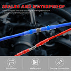 50-500Pcs Boxed Solder Seal Wire Connectors Kit 3:1 Heat Shrink Butt Connectors Waterproof Insulated Electrical Terminals