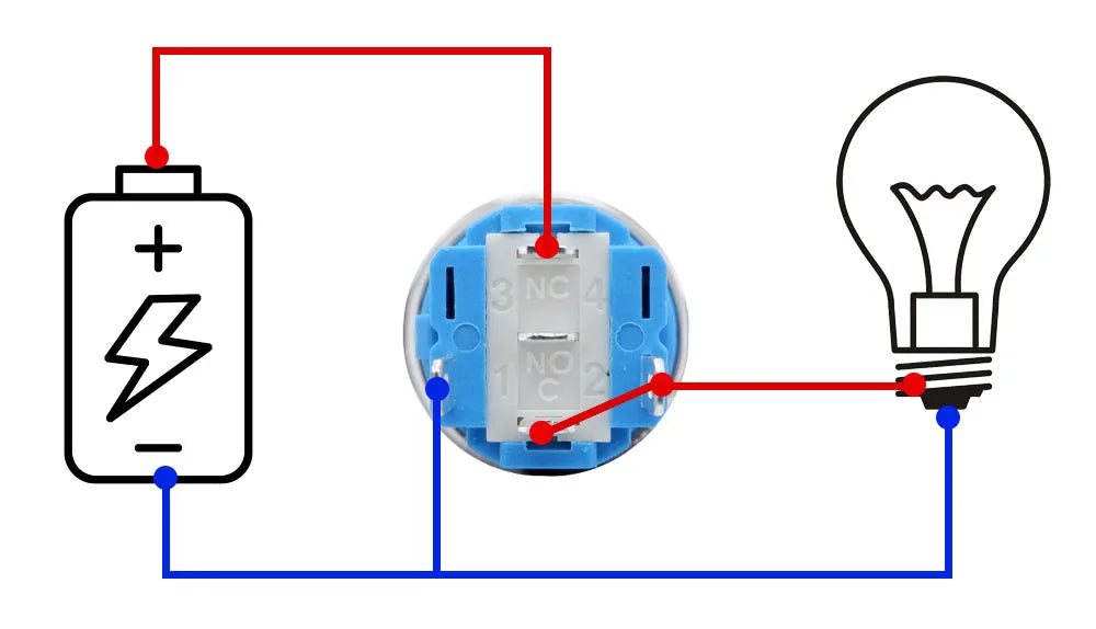 40pcs 22mm Push Button Switch Latching Momentary Metal PC Power LED Light On Off with Wire Waterproof 12v 3v 5v 6v 24v 220v Red