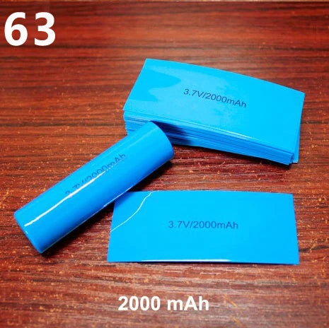 100pcs/lot 18650 lithium battery heat shrinkable skin battery packaging PVC packaging insulation sleeve DIY replacement skin