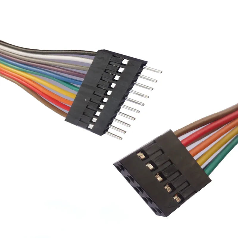 5PCS Double Row Dupont Line 2x2/3/4/5/6/7/8/9/10 Pin Male Female 2.54MM Dupont Jumper Cable Wire For PCB