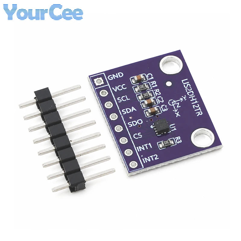 10pcs/1pc LIS2DH12TR Acceleration Module 3 Axis MEMS Accelerometer Motion Sensor Module Replace ADXL345 for Arduino