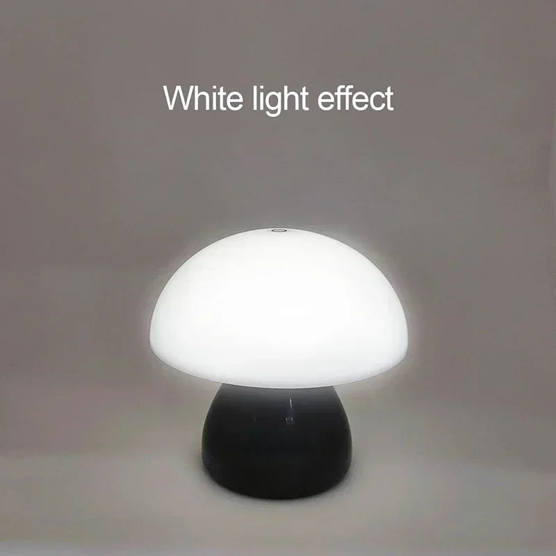 Mushroom LED Table Lamp Touch Dimming USB Charging Night Light for Bedroom/Desk/Coffee Bar Decorative Ambient Night Lighting
