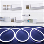 30M 20M 10M RGB LED Neon Strip Light 220V Decor Home Lighting Waterproof Flexible LED Ribbon Remote/Bluetooth/Tuya WiFi Control